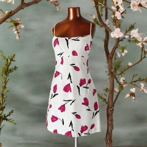 Laundry by Design White and Pink Mini Sundress